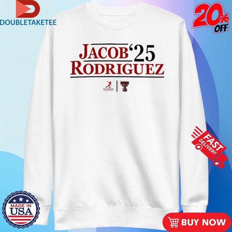 Official Texas Tech Red Raiders Football Jacob Rodriguez ’25 Heisman Shirts
