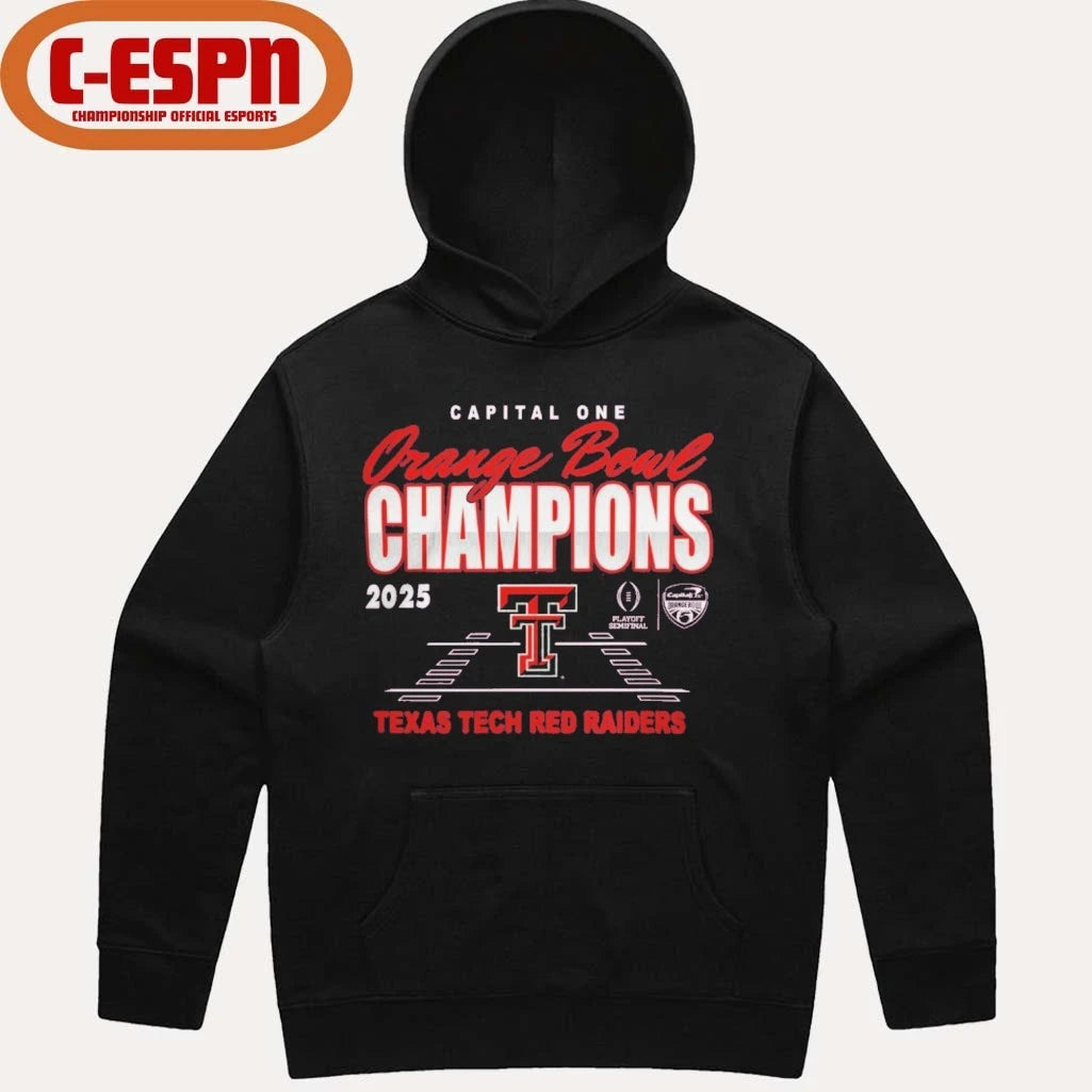 Official Texas Tech Red Raiders Orange Bowl Champions 2026 CFP Football Shirt