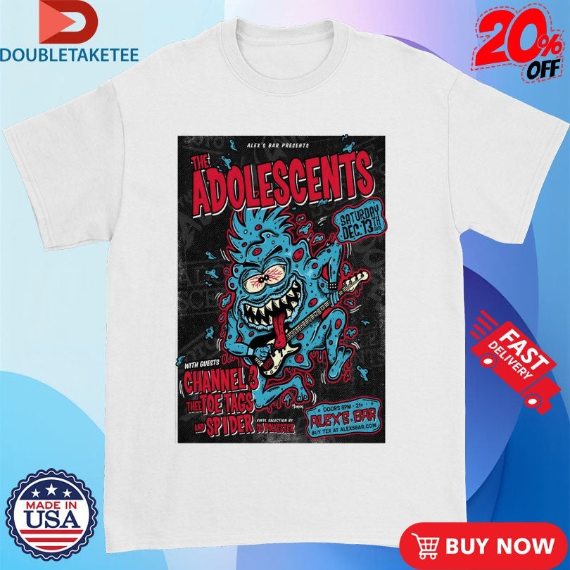 Official The Adolescents In Long Beach CA On Dec 13 2025 Shirts