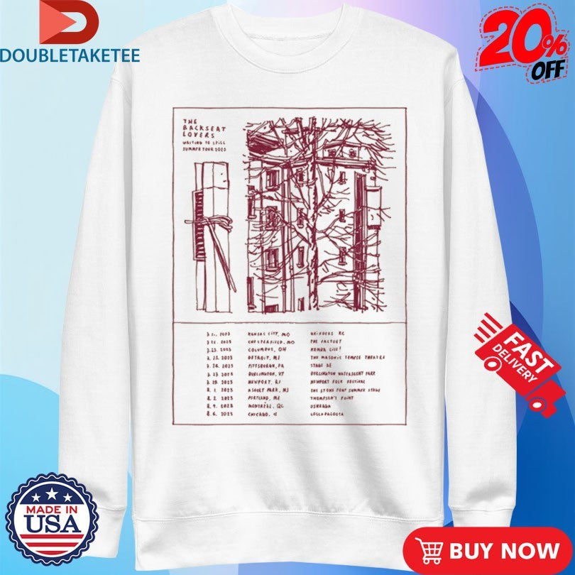 Official The Backseat Lovers US Tour 2023 Summer Shirts