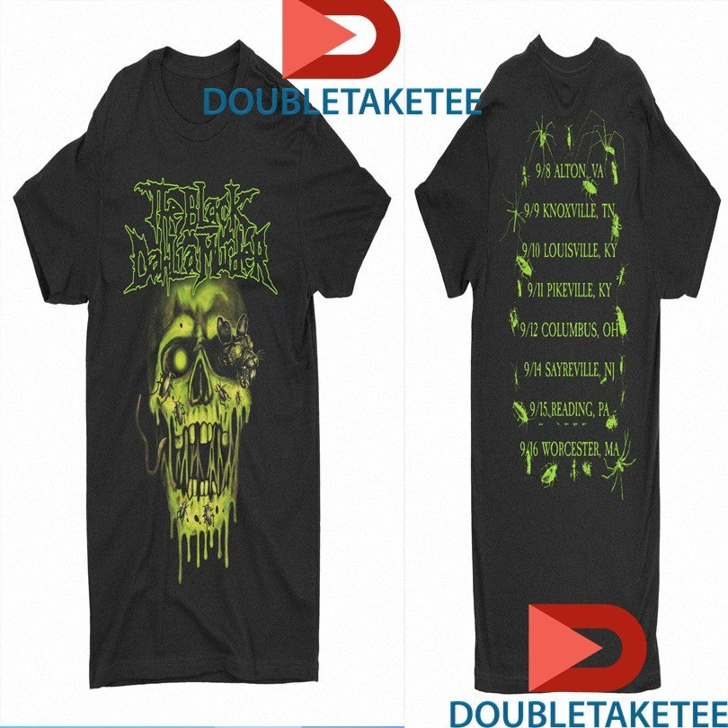 Official The Black Dahlia Murder Slime Skull 2023 Tour Dates Shirts