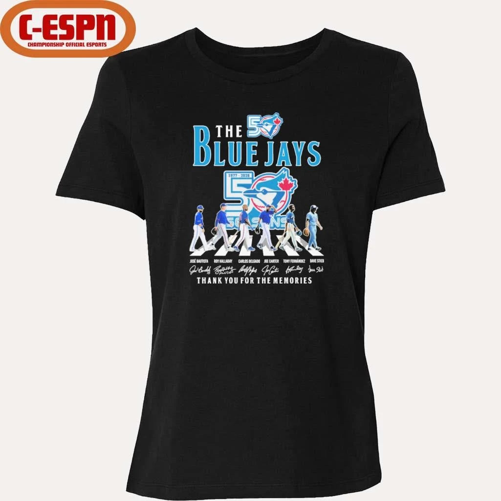 Official The Blue Jays Abbey Road 50 Seasons 1977-2026 shirt