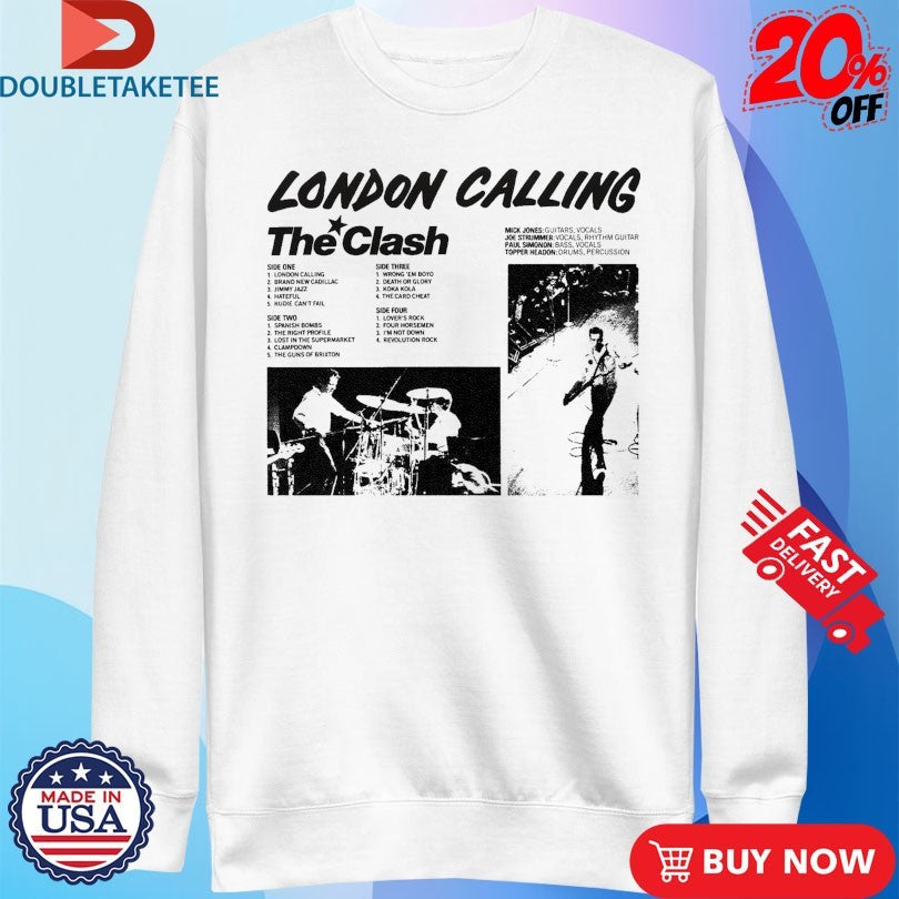 Official The Clash London Calling Album Shirts