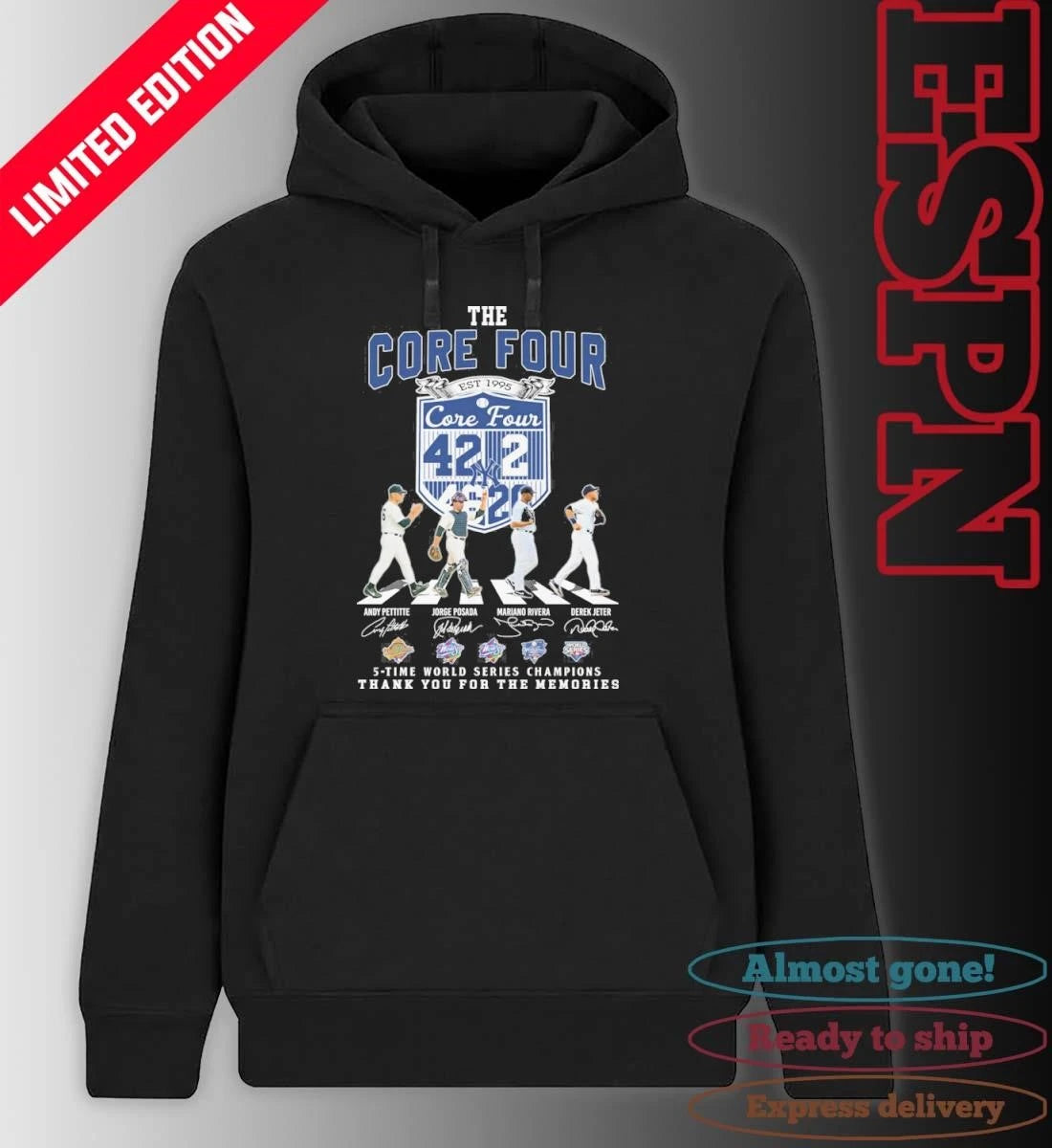 Official The Core Four Yankees Abbey Road 2026 Shirt