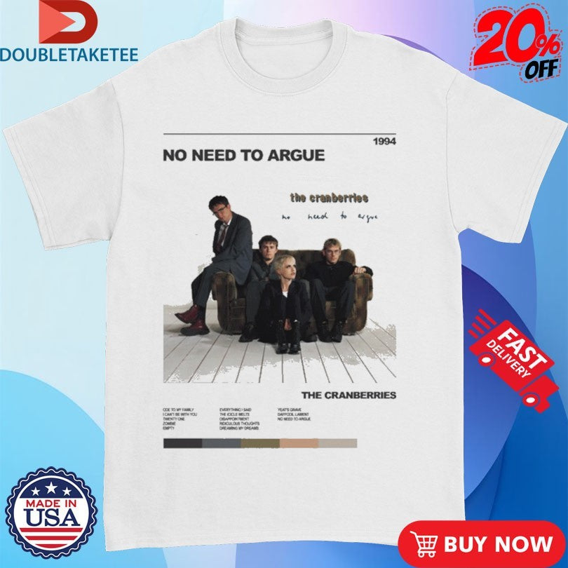 Official The Cranberries No Need To Argue 1994 Photo Shirts