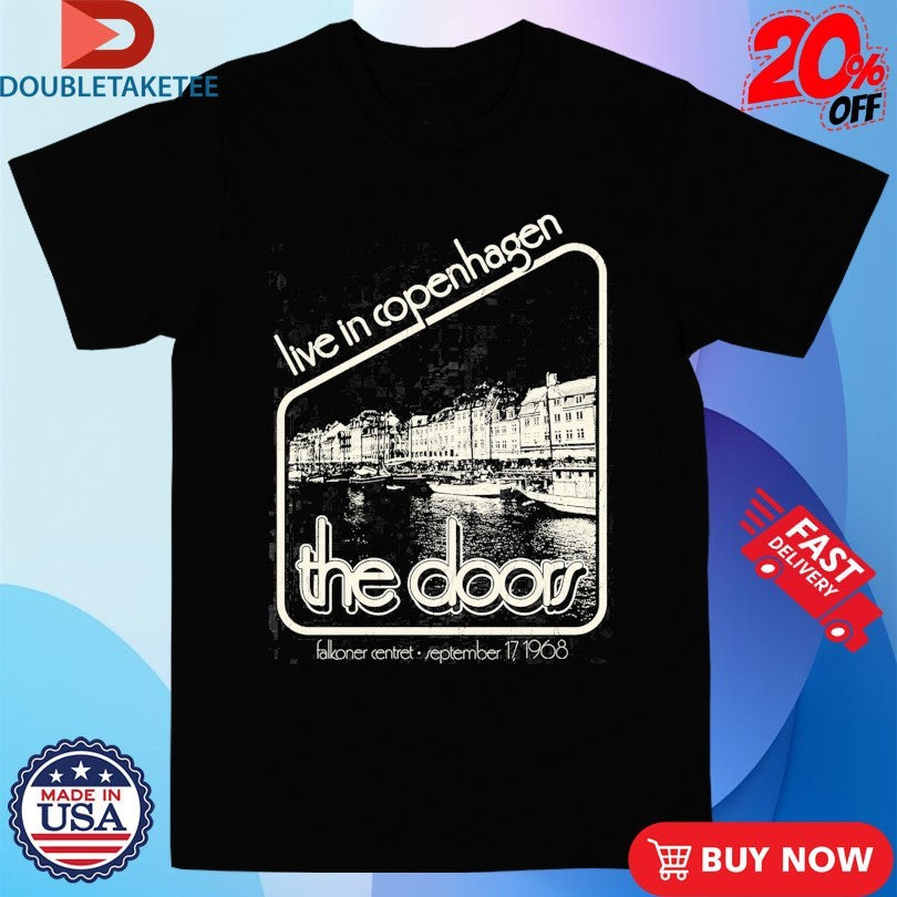 Official The Doors Live In Copenhagen Falkoner Centret 1968 Shirts