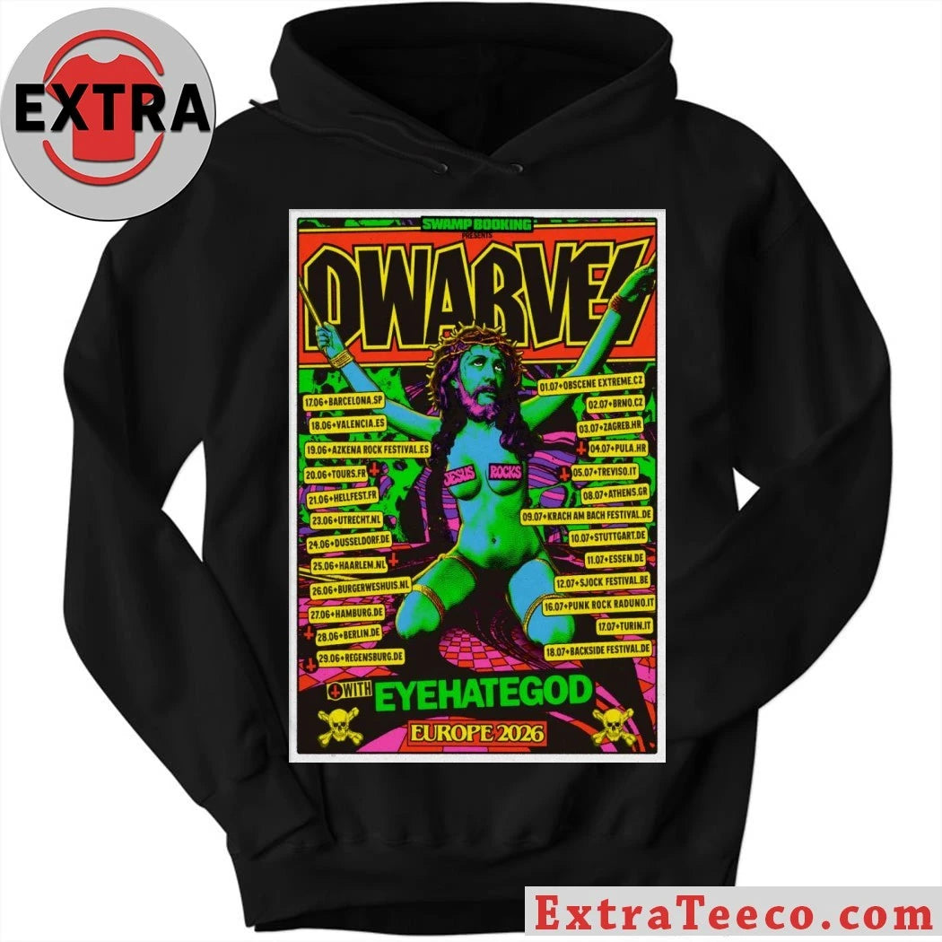 Official The Dwarves EU 2026 Tour Poster Shirt