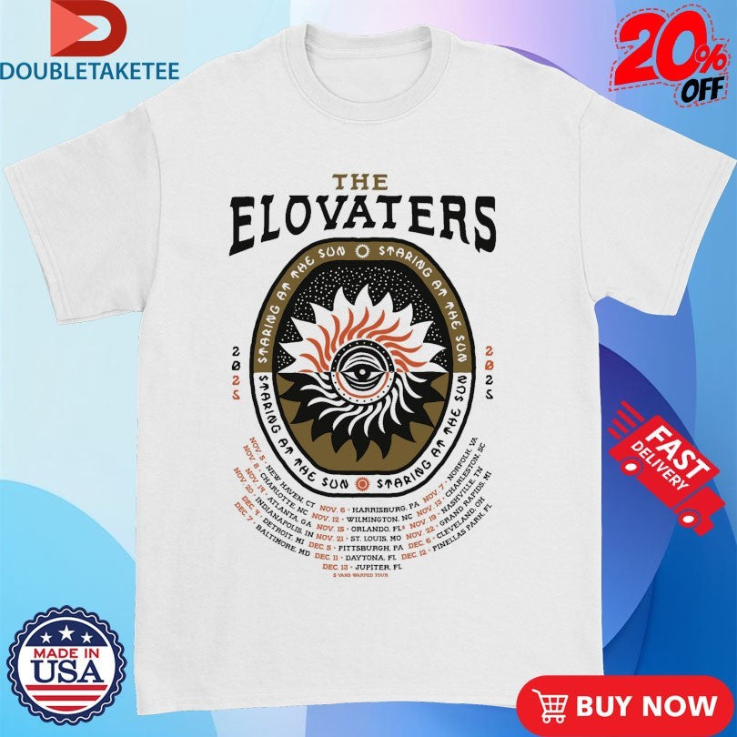 Official The Elovaters Staring At The Sun Tour 2025 Eye Shirts