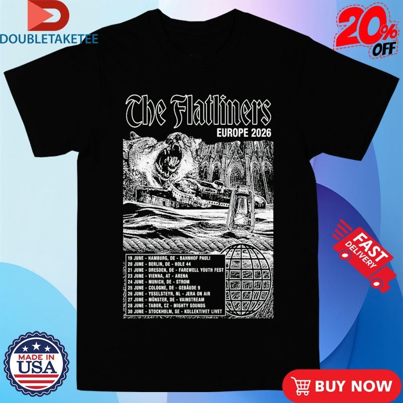 Official The Flatliners Europe 2026 Tour Dates Shirts
