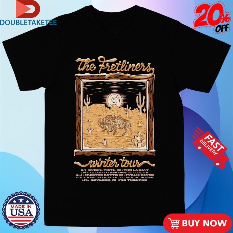 Official The Fretliners Winter Tour 2025 Buffalo Bison Desert Shirts
