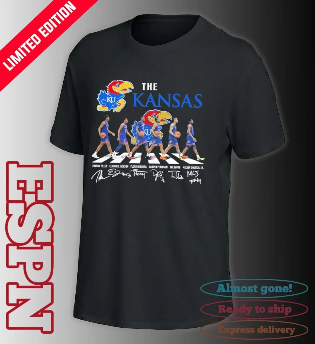 Official The Kansas Jayhawks Men’s Basketball Abbey Road Shirt
