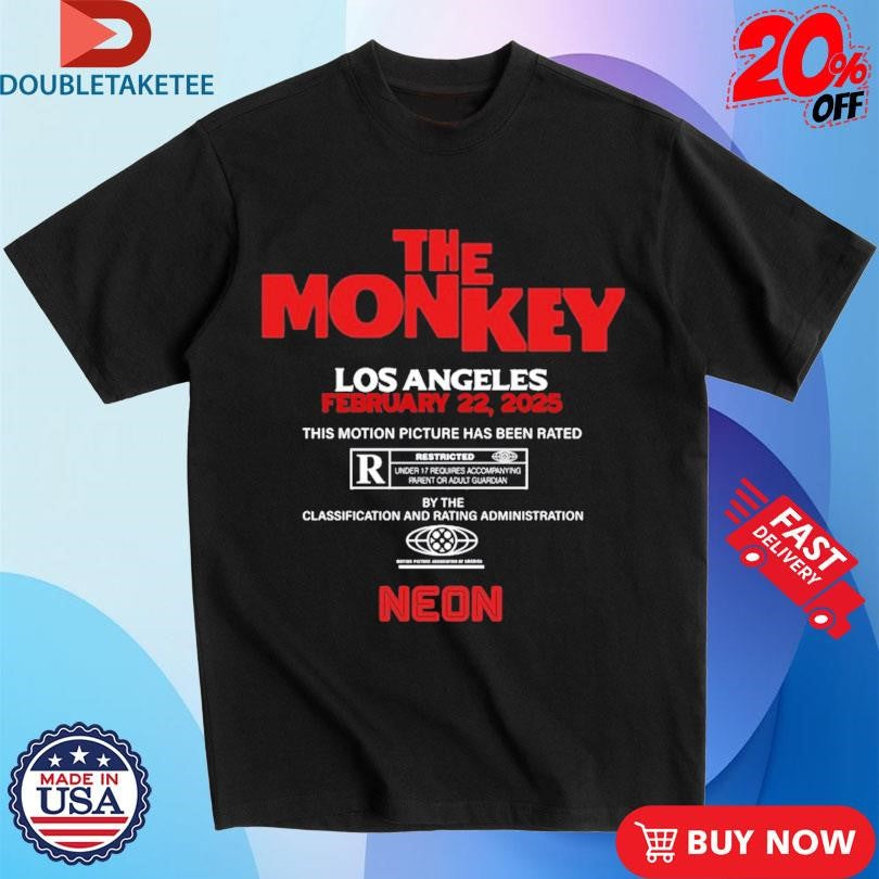 Official The Monkey Los Angeles February 22 2025 Event Neon Shirts