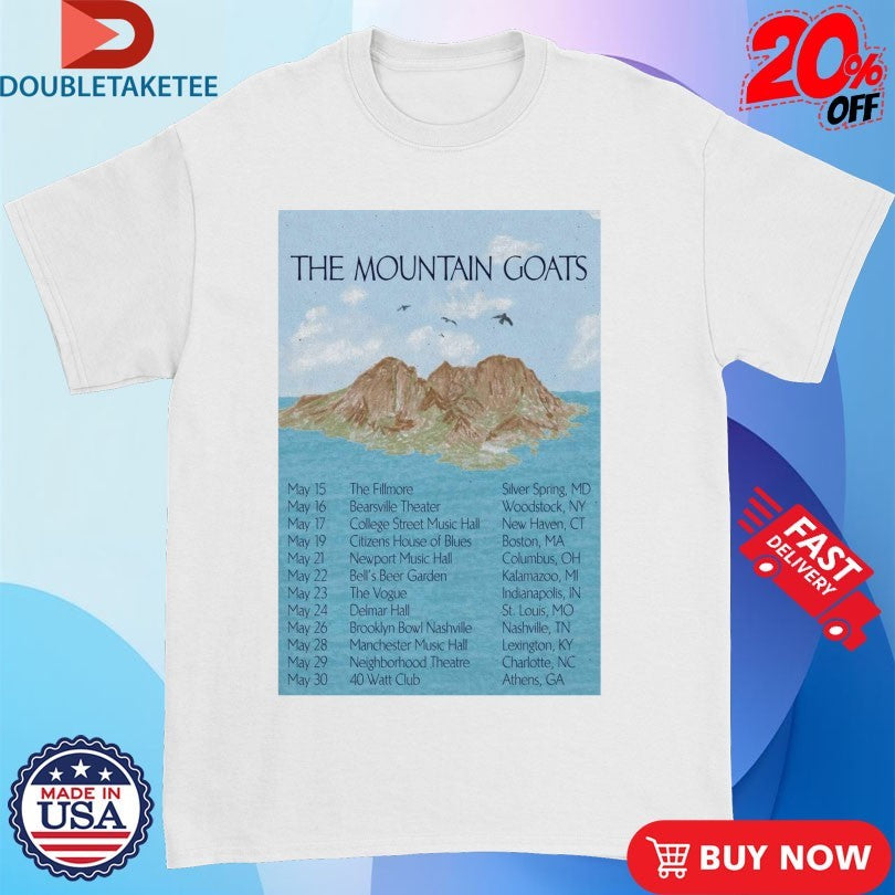 Official The Mountain Goats Tour May 2026 Shirts