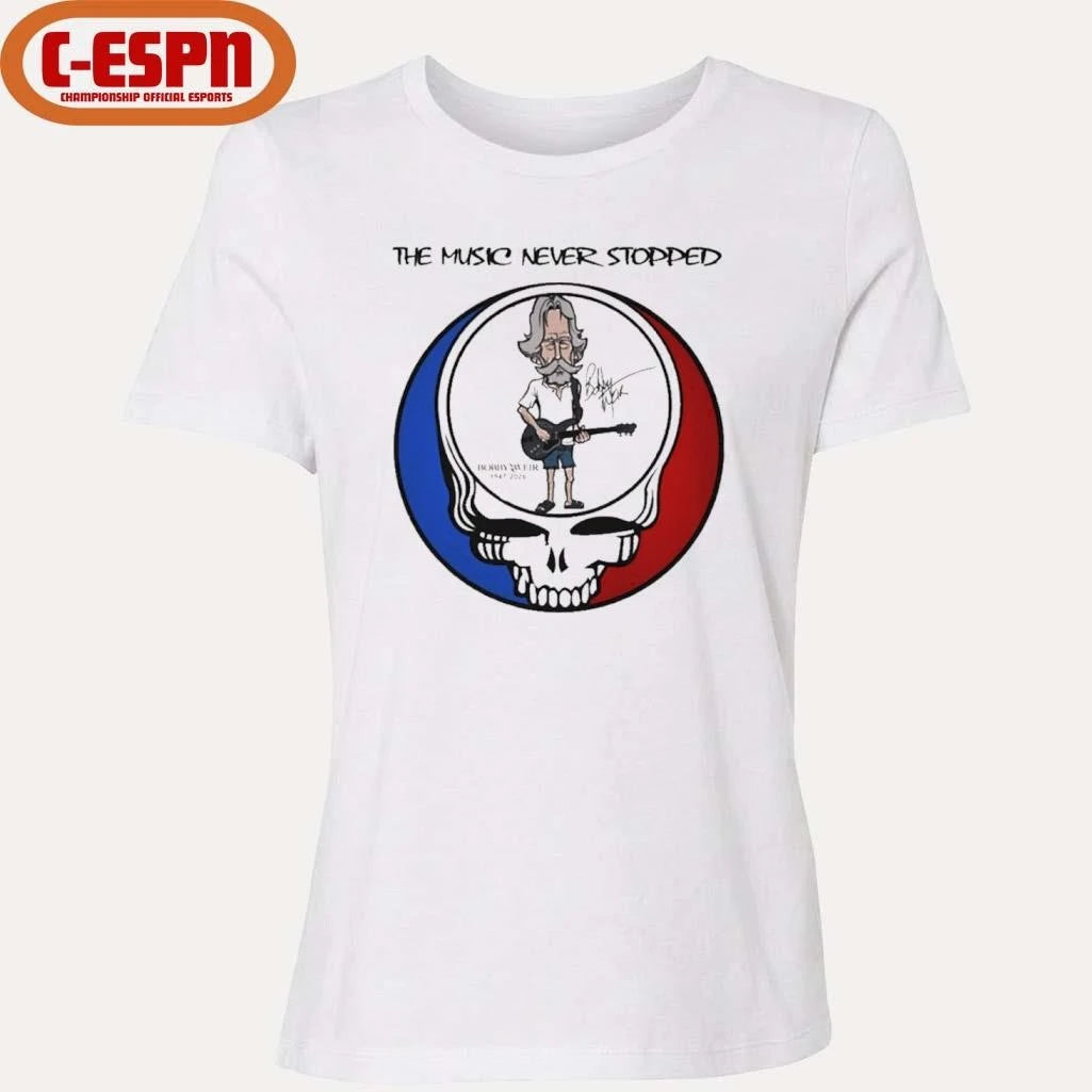 Official The Music Never Stopped Bobby Weir Grateful Dead Shirt