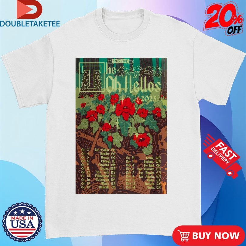 Official The Oh Hellos 2025 Fall Tour Shirts