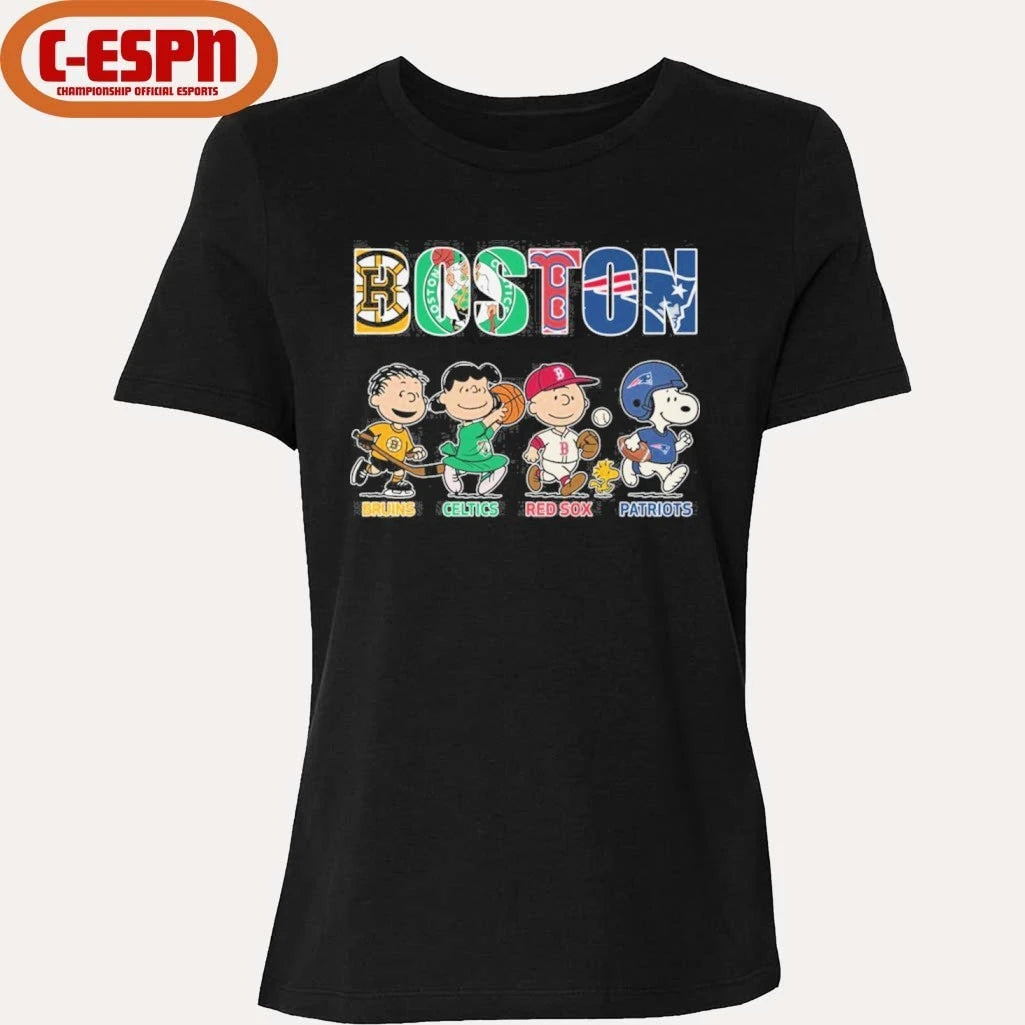 Official The Peanuts X Boston Sports Teams Shirt