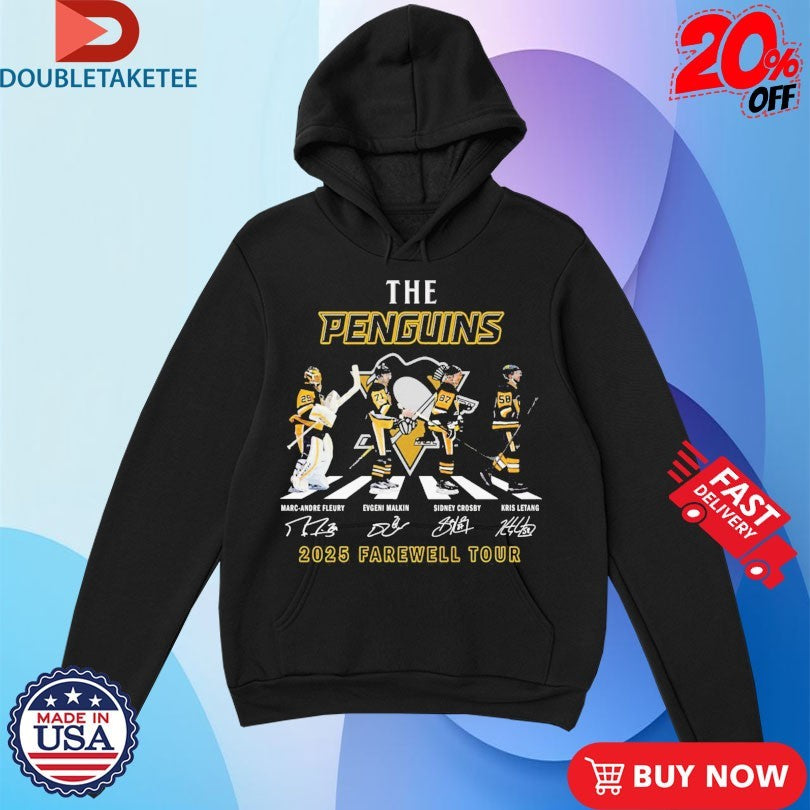Official The Pittsburgh Penguins 2025 Farewell Tour Road Abbey Walking Shirts