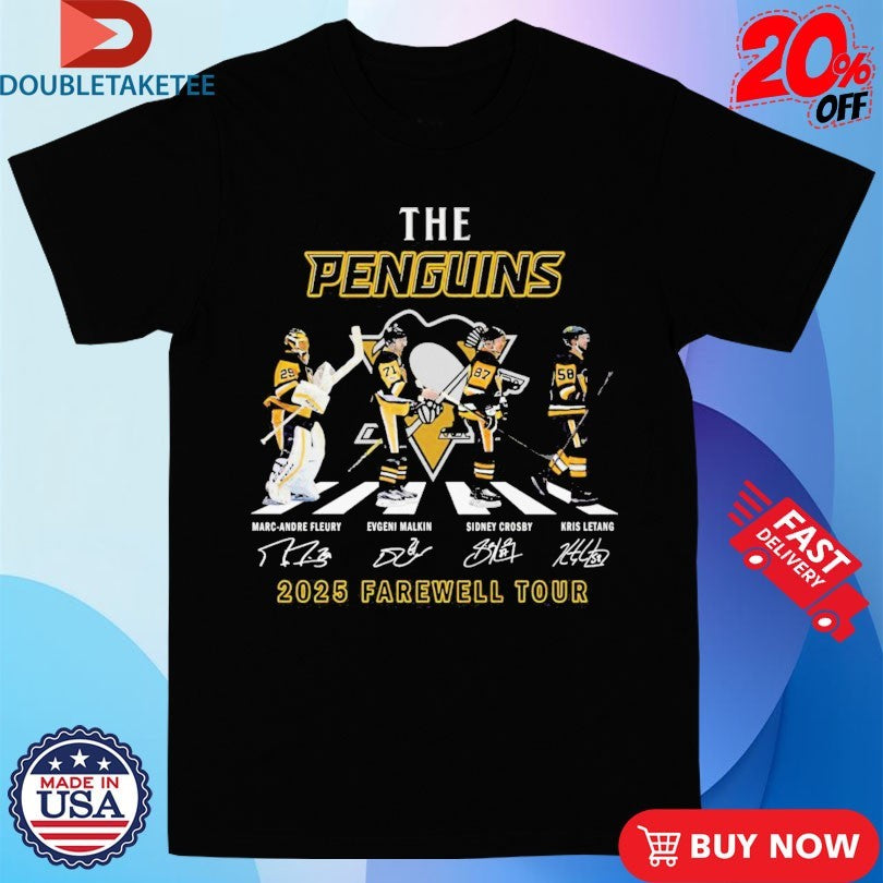 Official The Pittsburgh Penguins 2025 Farewell Tour Road Abbey Walking Shirts