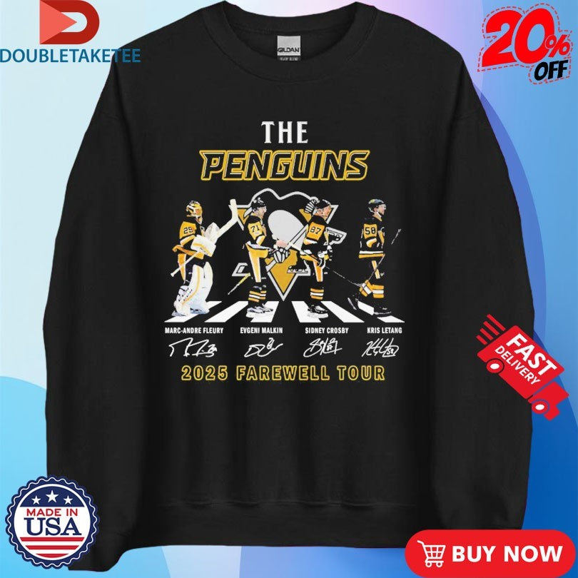 Official The Pittsburgh Penguins 2025 Farewell Tour Road Abbey Walking Shirts