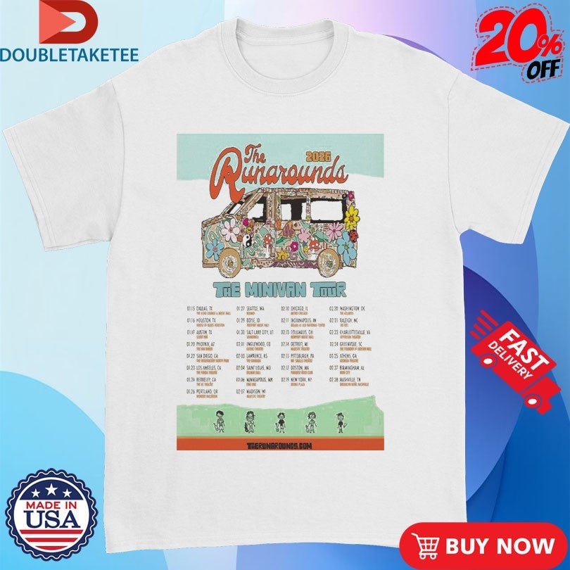 Official The Runarounds The Minivan Tour 2026 Dates Shirts