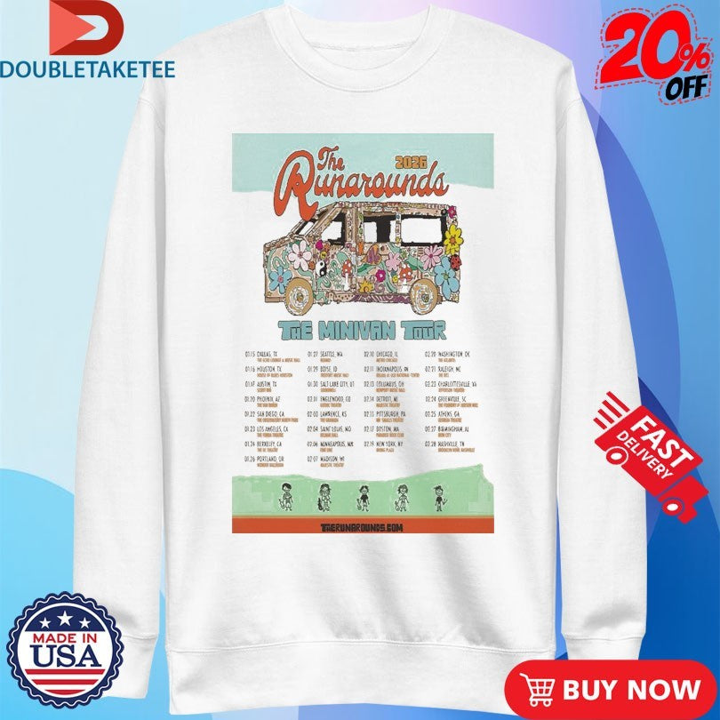 Official The Runarounds The Minivan Tour 2026 Dates Shirts