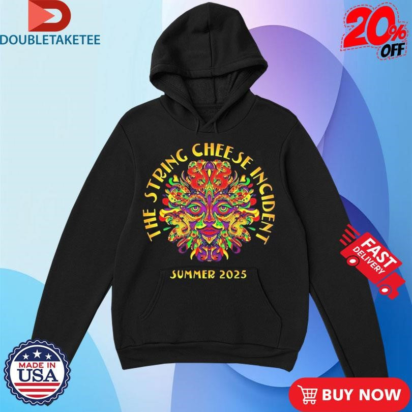 Official The String Cheese Incident Summer 2025 Tour The Sun Artwork With Tour Dates Shirts