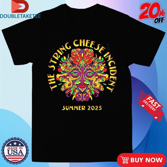 Official The String Cheese Incident Summer 2025 Tour The Sun Artwork With Tour Dates Shirts