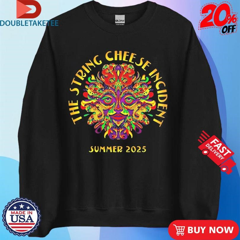 Official The String Cheese Incident Summer 2025 Tour The Sun Artwork With Tour Dates Shirts