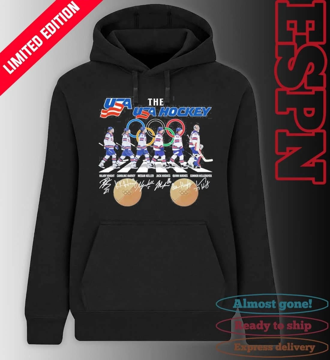 Official The USA Hockey Abbey Road Shirt