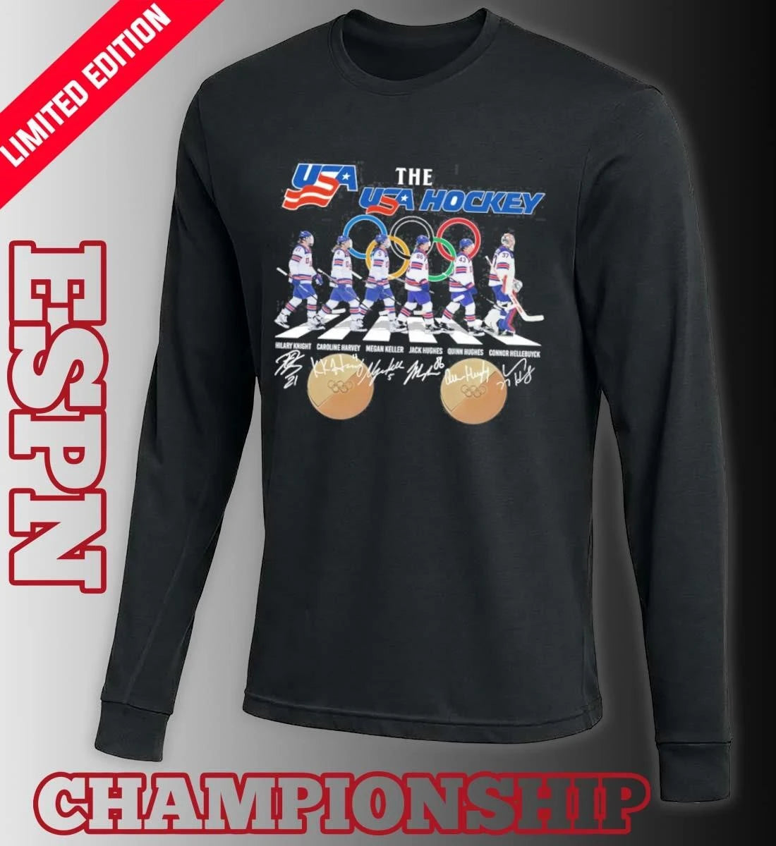 Official The USA Hockey Abbey Road Shirt