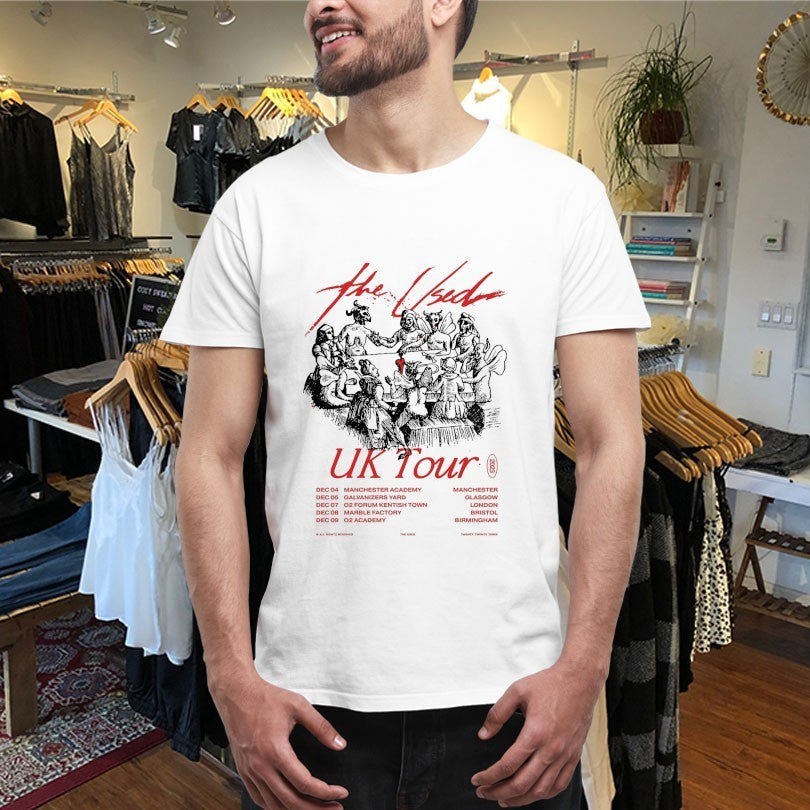 Official The Used 2023 UK Tour Dates Shirts