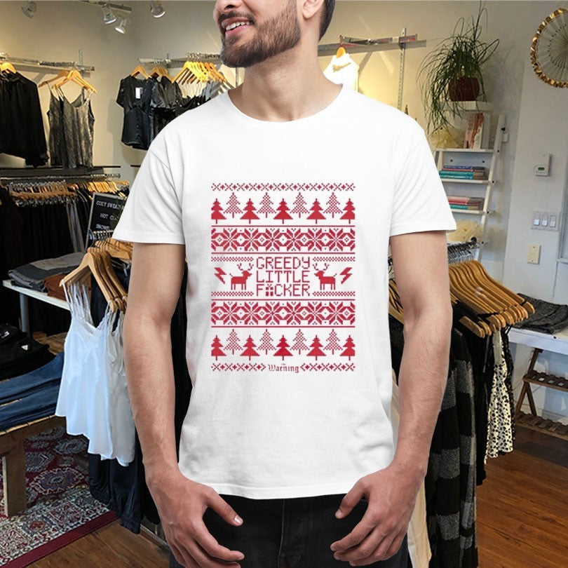 Official The Warning Greedy Lil Fucker Ugly Christmas Holiday Xmas Shirts