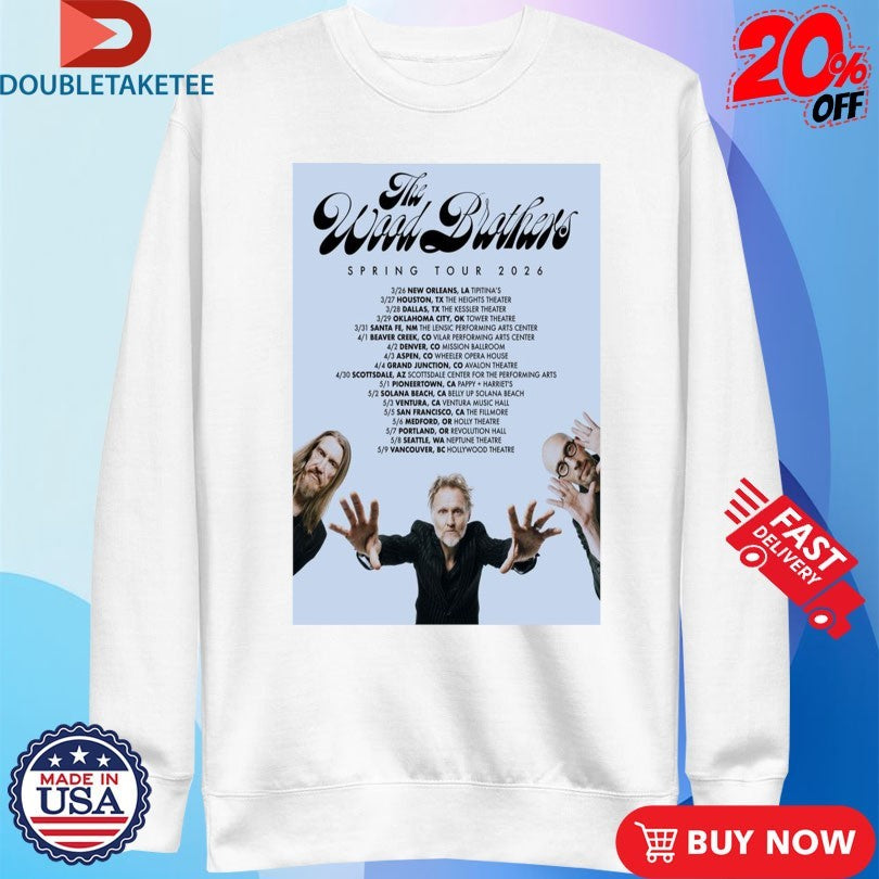 Official The Wood Brothers Springs Tour 2026 Shirts