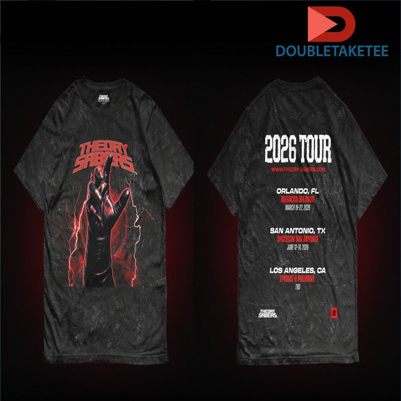 Official Theory Sabers Tour 2026 Hands Shirts