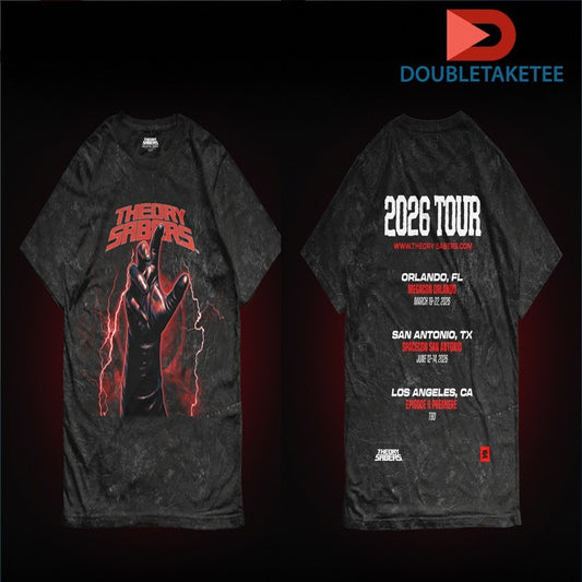 Official Theory Sabers Tour 2026 Hands Shirts