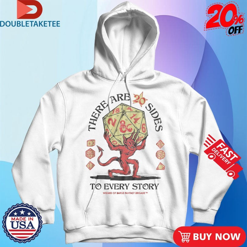 Official There Are 20 Sides To Every Story D20 Wizard Of Barge Shirts