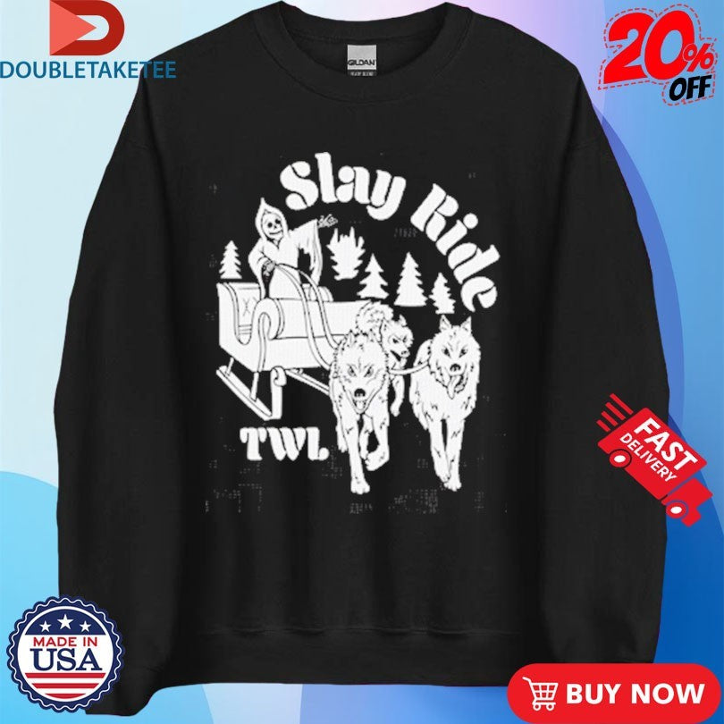 Official This Wild Life Slay Ride Holiday Christmas Grim Reaper Wolves Shirts