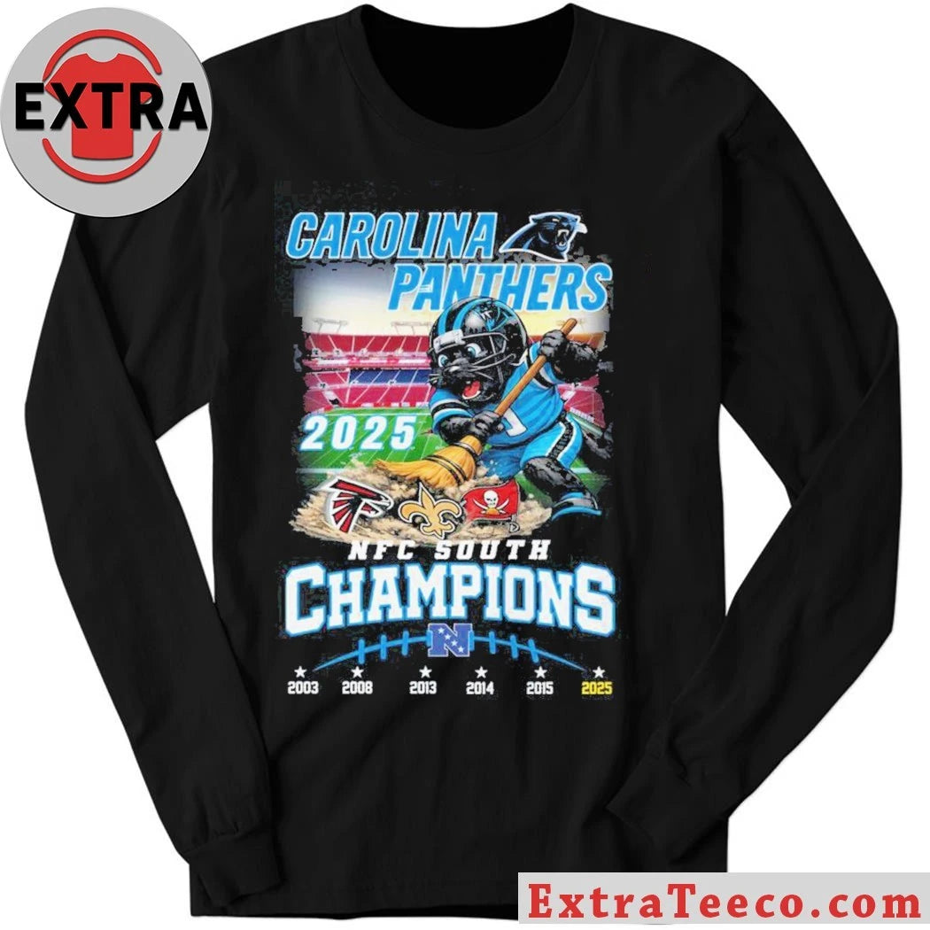 Official This t-shirt commemorates the Carolina Panthers football team winning the NFC South championship in 2025 Shirt