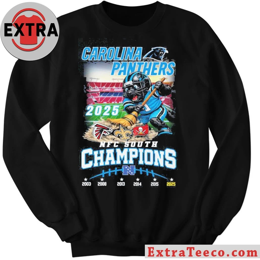 Official This t-shirt commemorates the Carolina Panthers football team winning the NFC South championship in 2025 Shirt