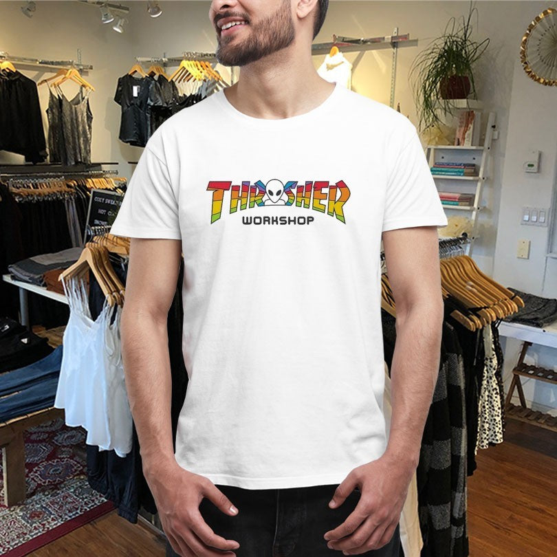 Official Thrasher X Alien Workshop Spectrum Pride Shirts