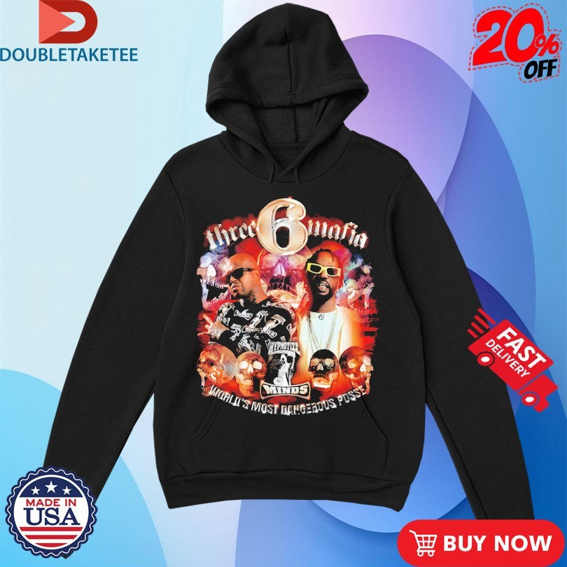 Official Three 6 Mafia Hypnotize Minds World’s Most Dangerous Posse Side 2 Side Shirts