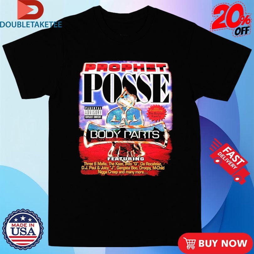 Official Three 6 Mafia Prophet Posse Body Parts Shirts