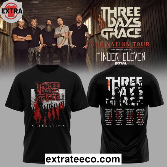Official Three Days Grace Alienation 2026 Tour T-Shirt