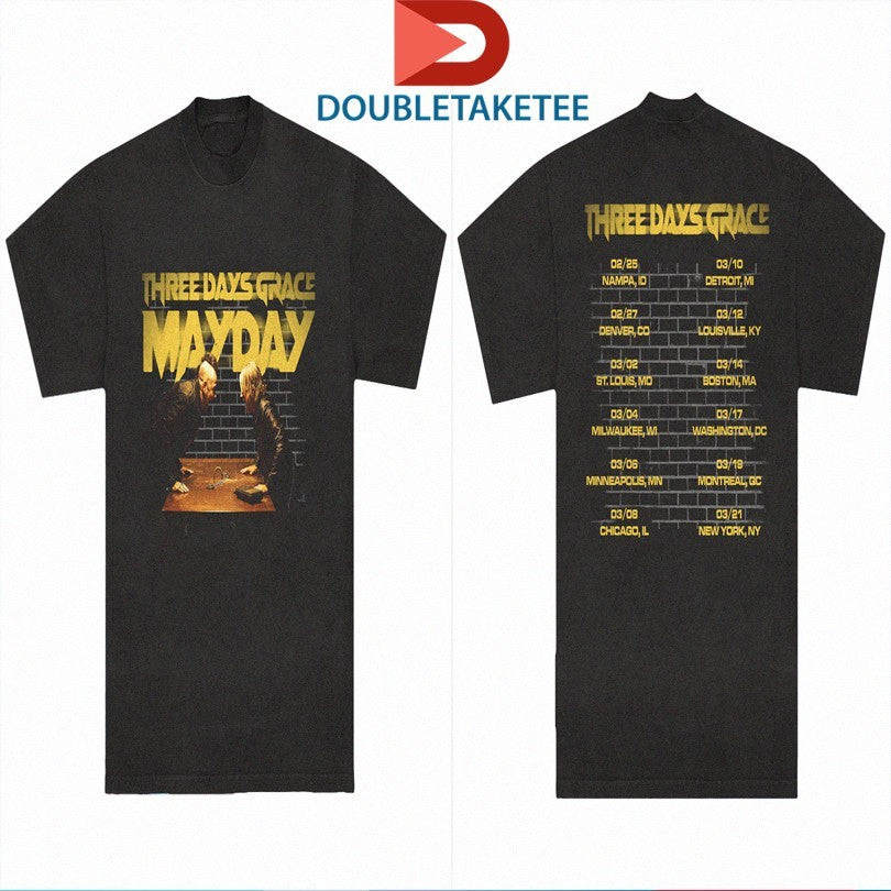 Official Three Days Grace Mayday Tour 2025 Dates Shirts