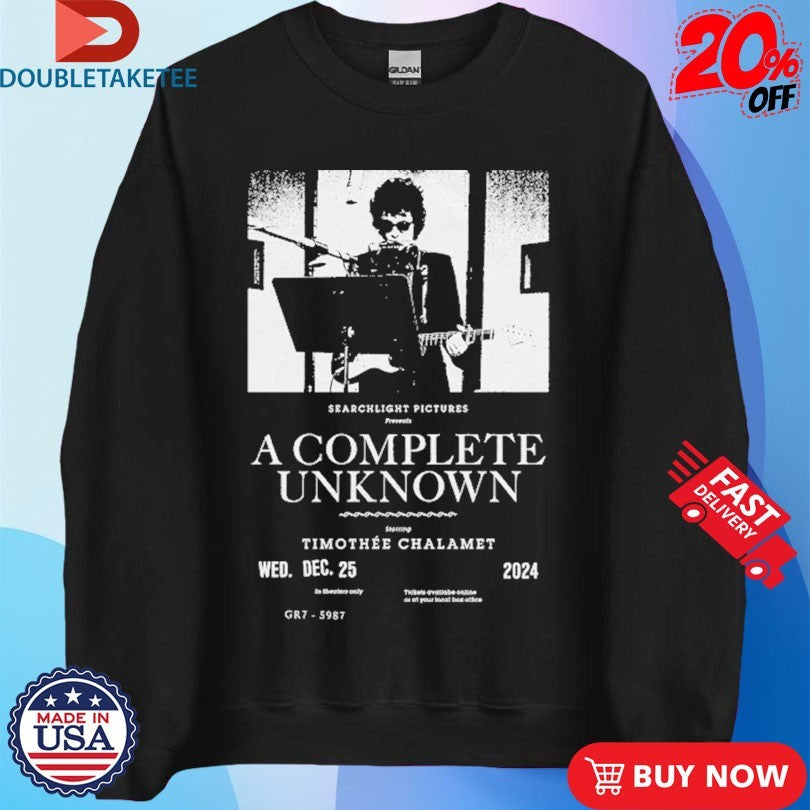 Official Timothee Chalamet A Complete Unknown Studio Shirts