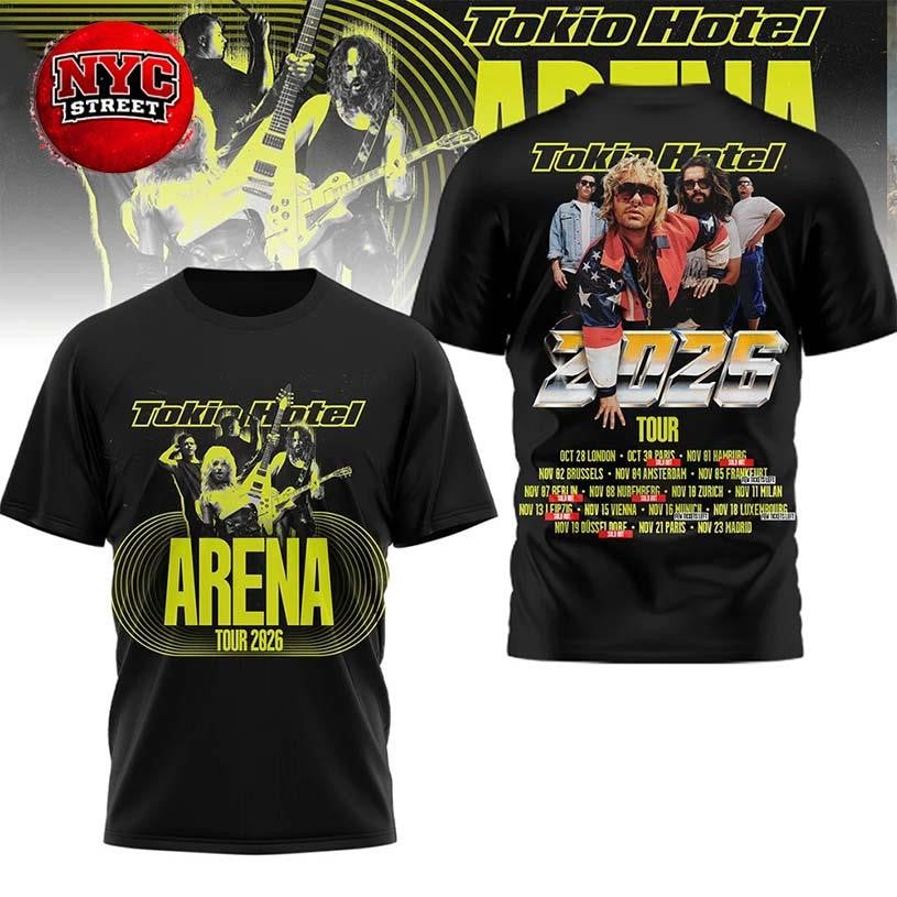 Official Tokio Hotel Arena Tour 2026 Two Sided Shirt