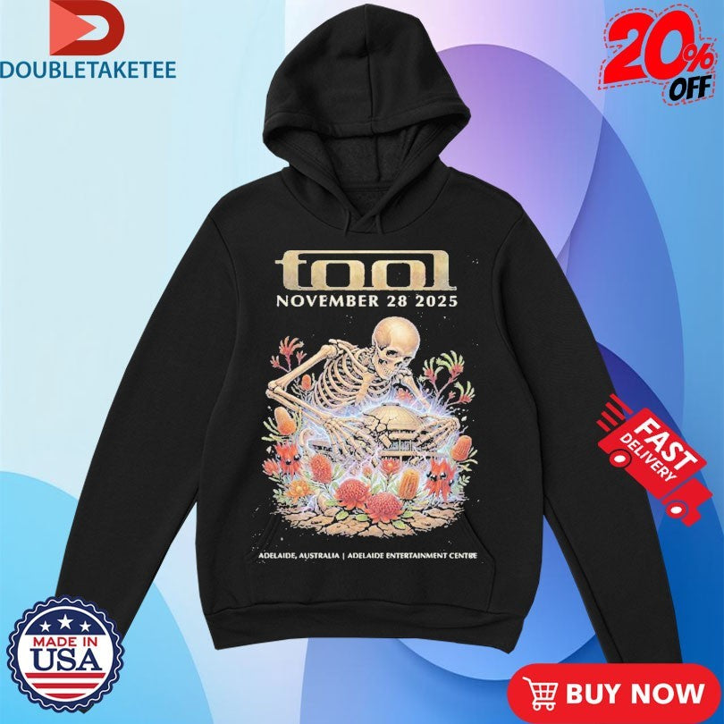 Official Tool Adelaide November 28 2025 Concert Australian Native Flowers Skeleton Shirts