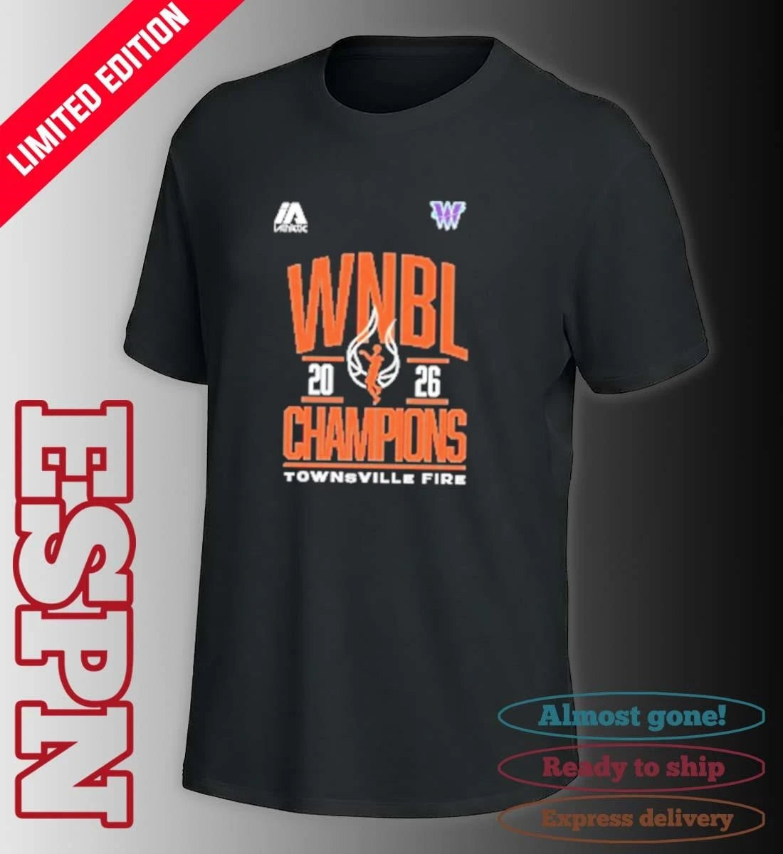 Official Townsville Fire 2026 WNBL Champions Shirt