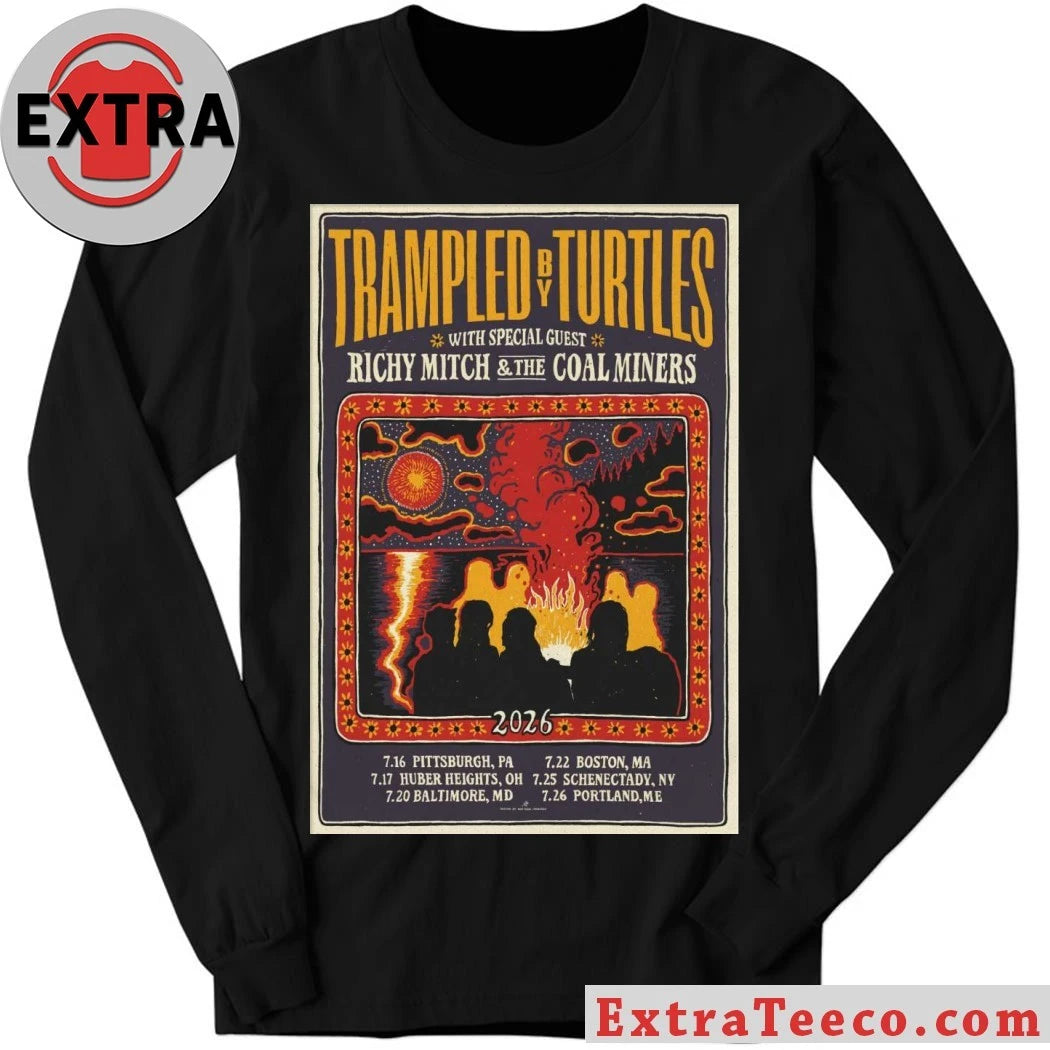 Official Trampled by Turtles July Tour 2026 Poster Shirt
