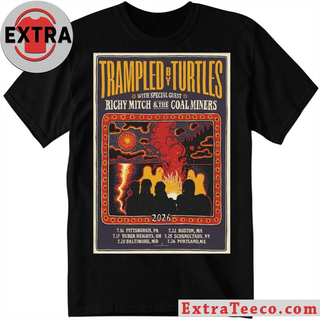 Official Trampled by Turtles July Tour 2026 Poster Shirt